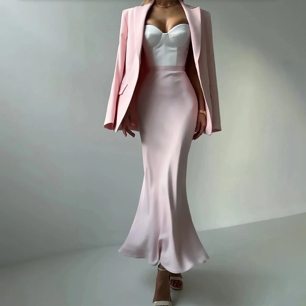 

Purple Suits Set for Women 2 Piece One Button Jacket with Wide leg Pants Banquet Formal Pantsuits Fashion Style