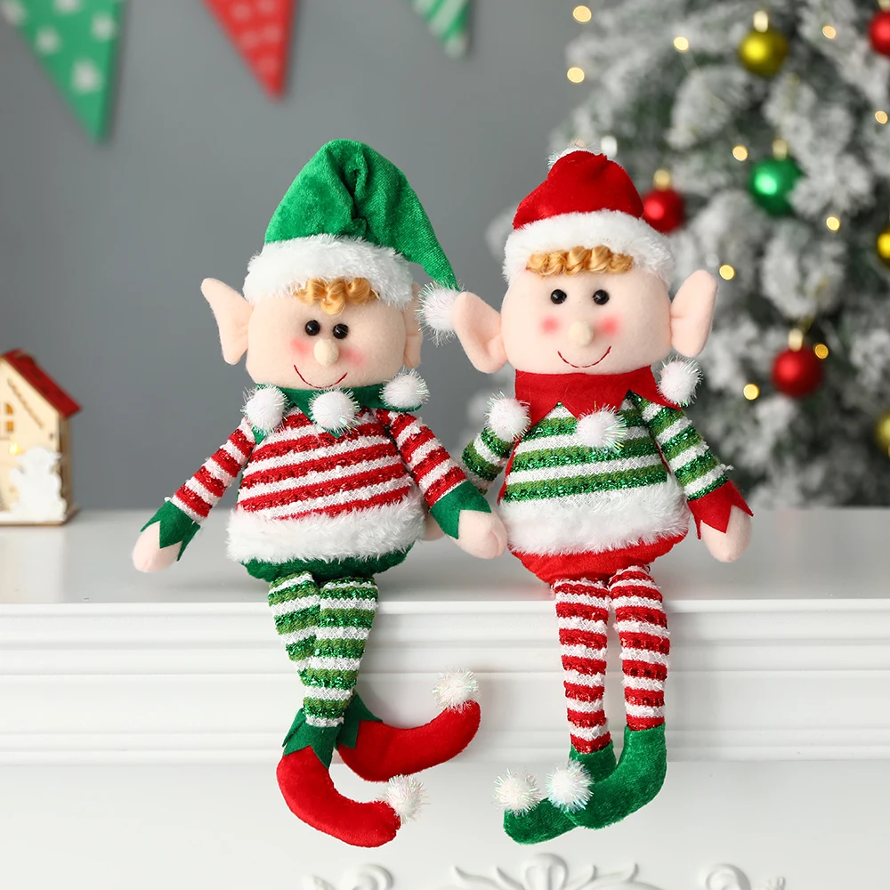 

Christmas Decorations Plush Long Leg Elf Doll Ornaments Boys and Girls Elf Toy Dolls for 2022 Christmas Home Decor New Year Gift