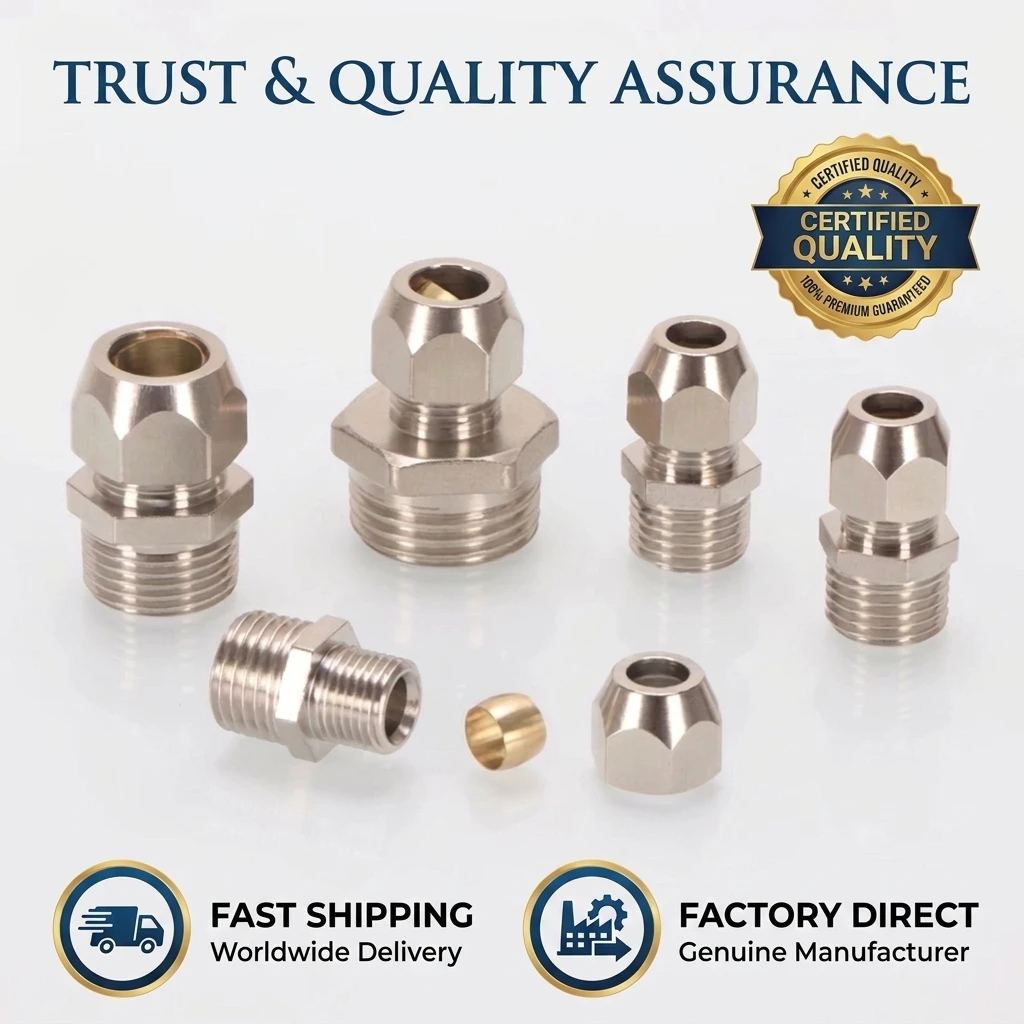 YGTITAN Brass Nickel-Plated PC Pneumatic Fitting, Straight Male Adapter for Air Hose, 4mm 6mm 8mm 10mm 12mm 16mm Tube