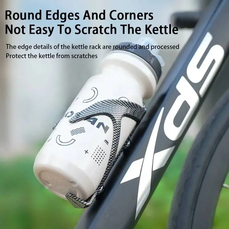 ESLNF Bicycle Water Bottle Holder High-strength Carbon-patterned Kettle Rack For MTB And Road Bicycle Bicycle Accessories
