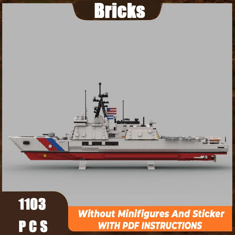 

New MOC Building Blocks Military Model US Coast Guard National Security Clipper Modular Children's Toy Gift DIY Assembly Set