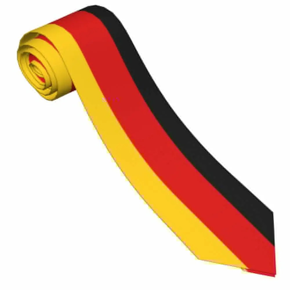 Germany German Flag Unisex Necktie Skinny Polyester 8 cm Wide Neck Tie for Men Daily Wear Wedding Office