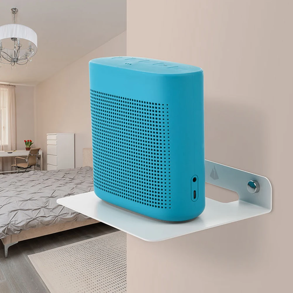 

Speaker Stand Wall Mount Holder Heavy Duty Metal Black Bedroom Bathroom Storage Organization AccessoryBracket