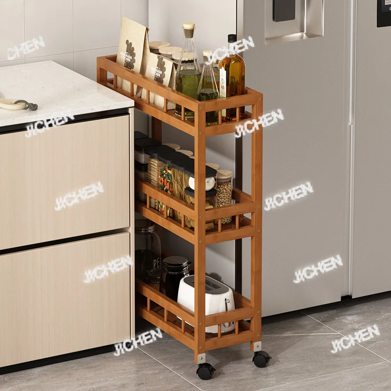 

JC Кухонный многофункциональный стеллаж для хранения, щелевая тележка, бытовая гостиная, мобильная ванная комната, многослойная напольная стойка