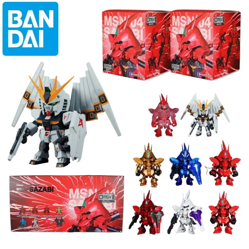 In Voorraad Bandai Qmsvmini Sazabi Gundam Blind Box Handheld Mobiele Krijger Gundam Reverse Aanval Xiaya Model Gift