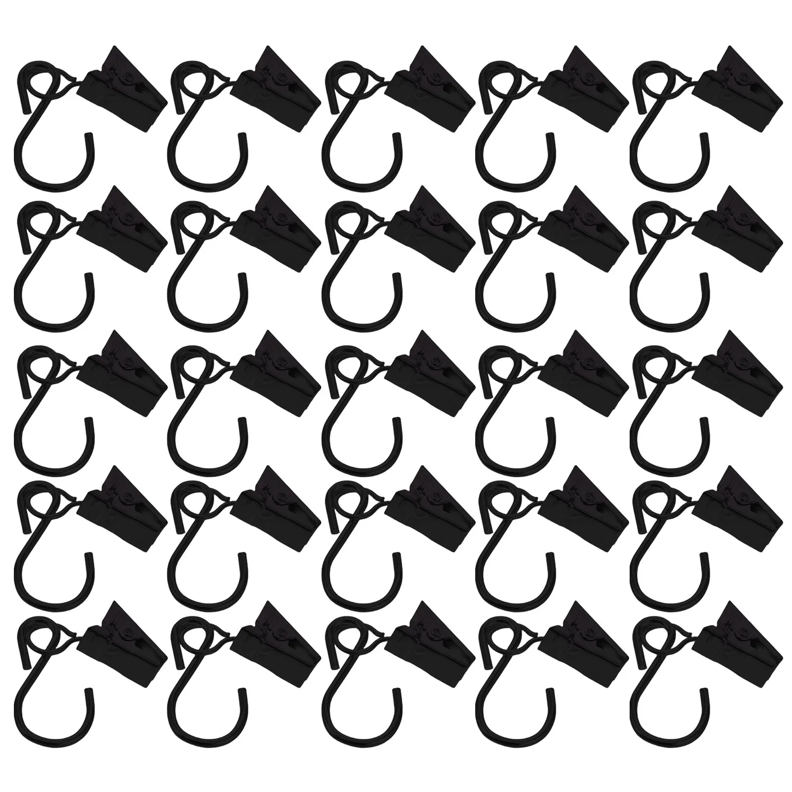 

30pcs Party Light Hanger Durable Metal Curtain Rings for Outdoor Wedding Birthday Decorations Shower Hooks Track