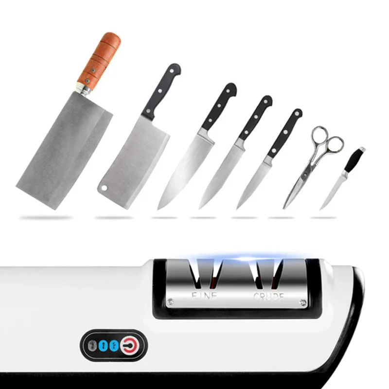 Kitchen Electric Knife Sharpener Multifunctional Automatic Professional 4 Gears Electric Knife Sharpener Kitchen Accessories