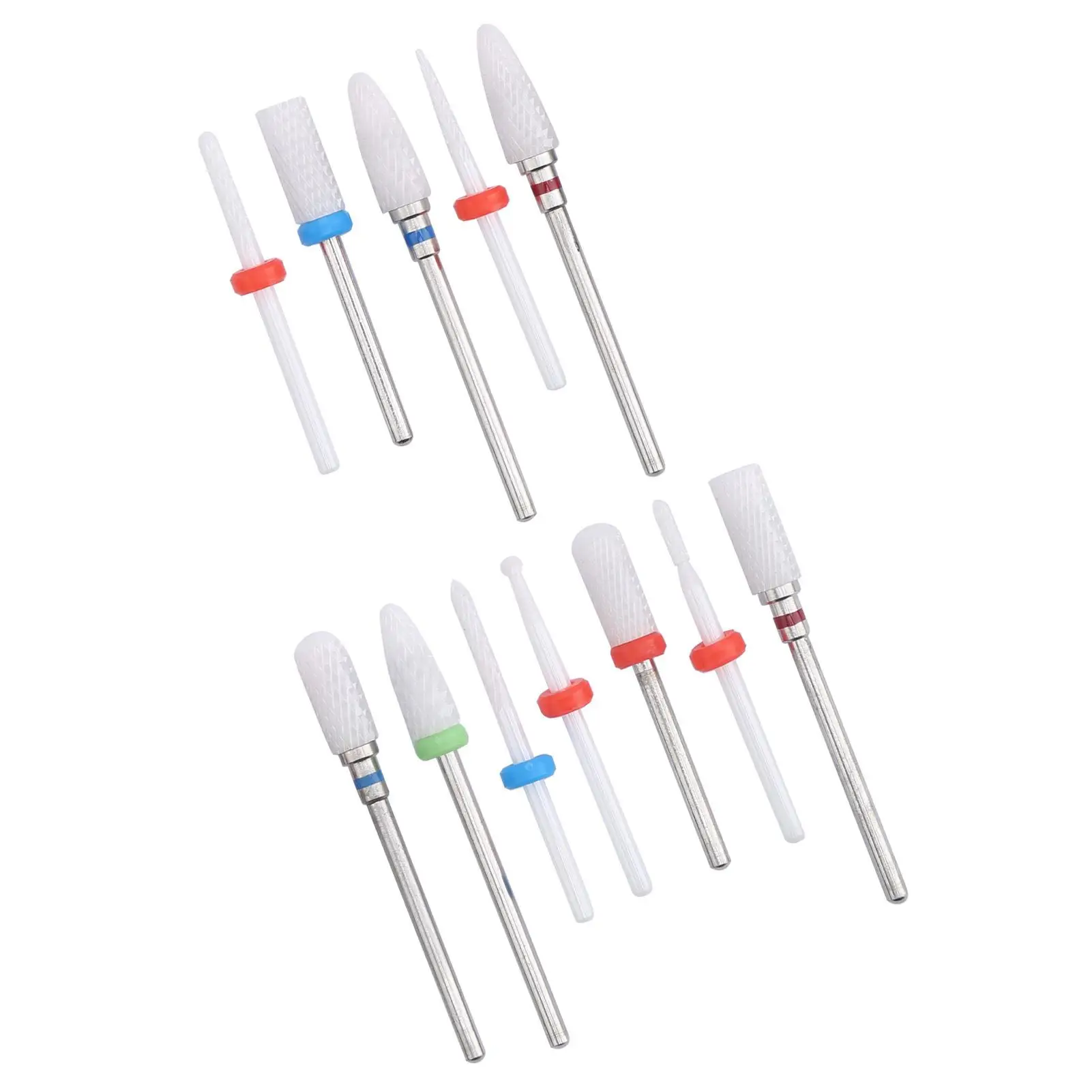 12pcs Ceramic Drill Bit Set Electric Grinder Milling Cutter Tools for Precision Grinding