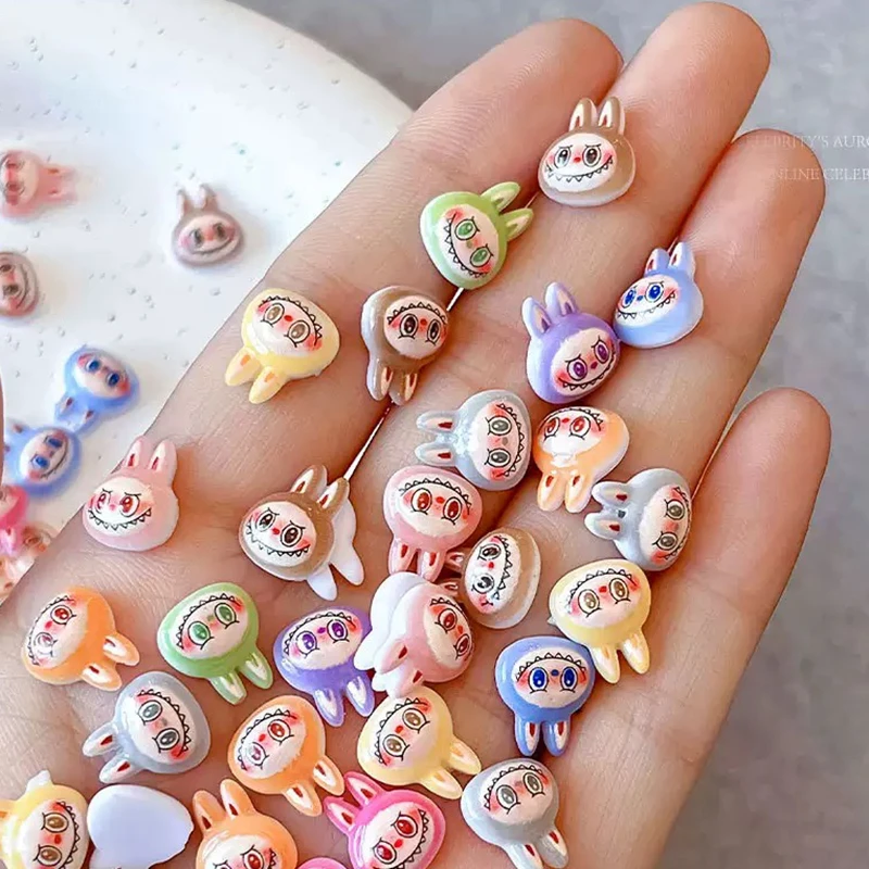 55 шт., мини-креативные переодевания из смолы, животные, кролик, дизайн ногтей, фигурки с плоской задней частью, сделай сам, миниатюры, декор для скрапбукинга, поделки A137