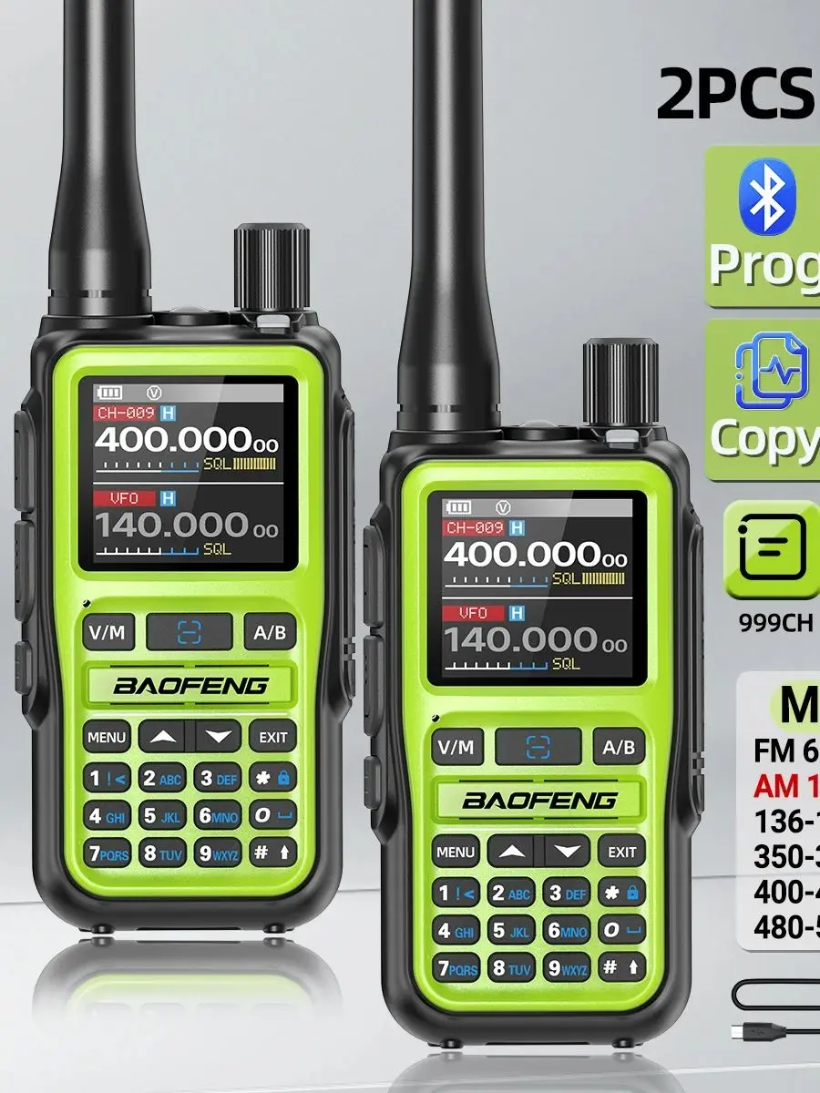 BAOFENG UV-5R Mini Walkie Talkie Multi Band Bluetooth Programmering Draadloze Kopieerfrequentie 999CH Type-C Lange afstand Tweerichtingsradio - afbeelding 2