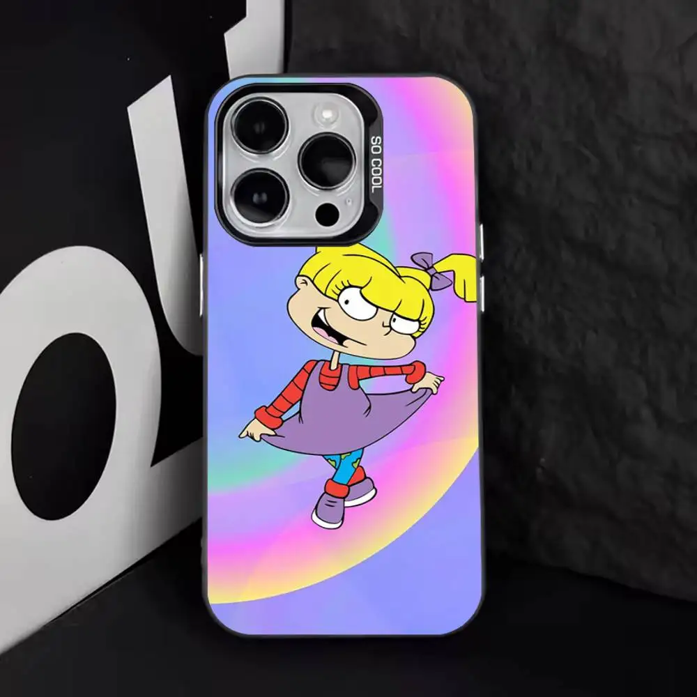 حافظة هاتف R-Rugrat ChuckieS A-Angelica لهاتف iPhone 17,16,15,14,13,12,11,Pro,Max,Plus,E,Air,Mini Black Tpu #6