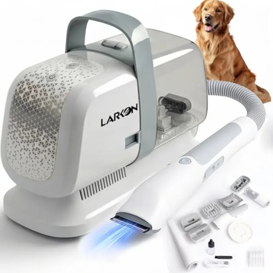 

Pet Grooming Vacuum Nail Grinding Kit 10Kpa High-Suction Pet Hair Vacuum with 3-Speed Settings Ultra Low Noise + Nail Grinder C