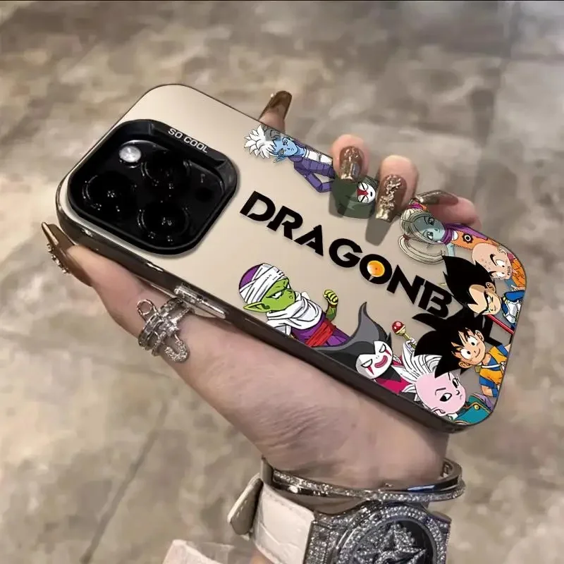 

Luxury Cute cartoon Dragon Ball DAIMA Son Goku Vegeta Phone Case for iPhone 11 12 13 14 15 16 17 Pro Max Plus shockproof Cover