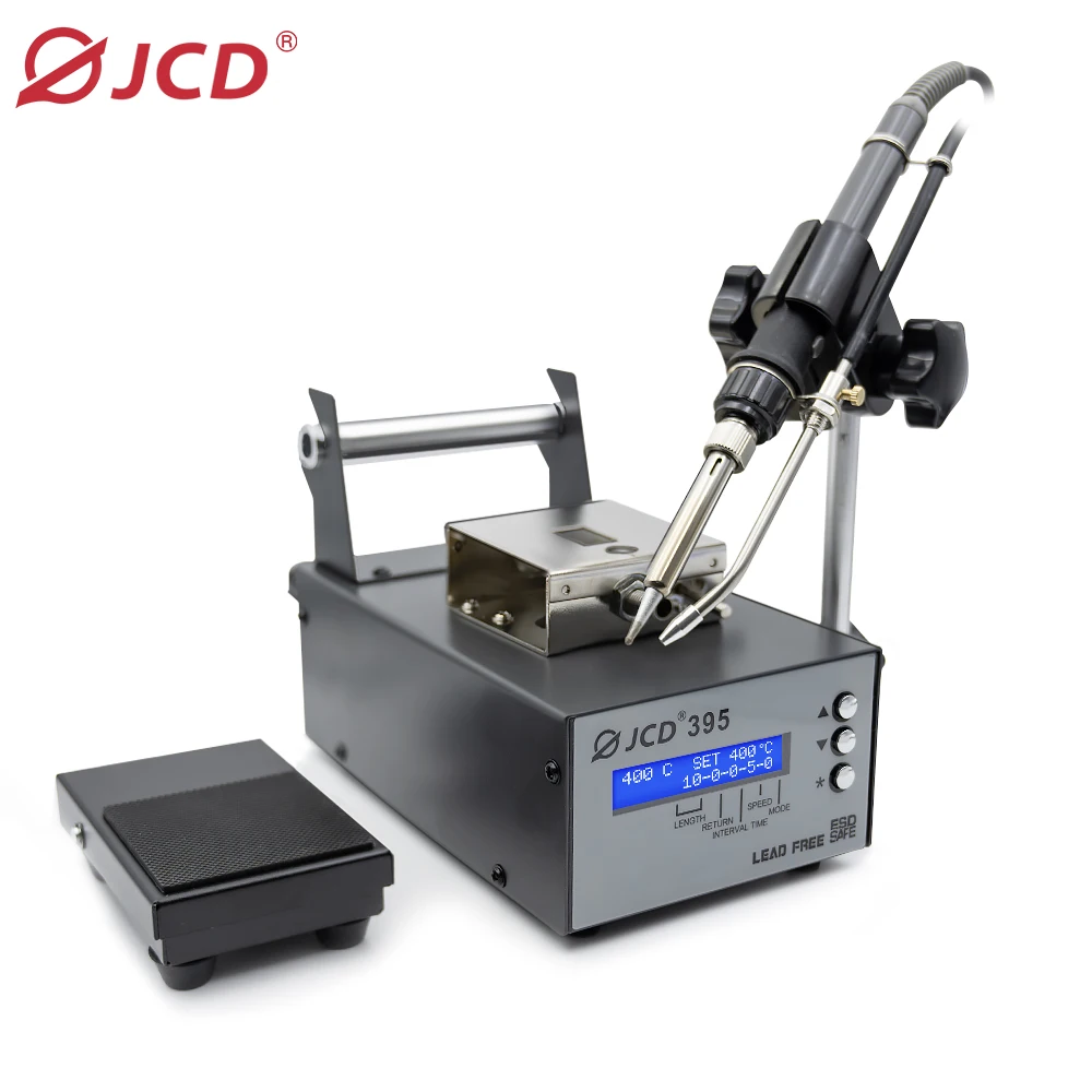 

JCD 395 Automatic Tin Discharge Soldering Station 75W High-Power Fast Heating Soldering Iron HD Screen Display Welding Tools