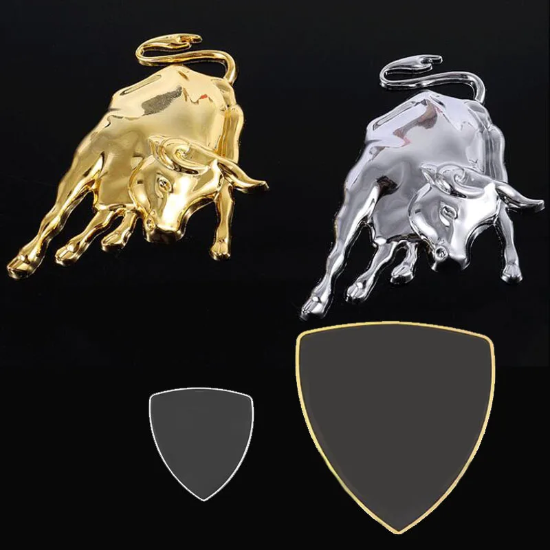 3D Hood Sticker Metal Trunk Car Accessories Badge Fight Bull Fly Horse For Urus Huracan LP550 LP560 LP570 LP610 Emblem Decor