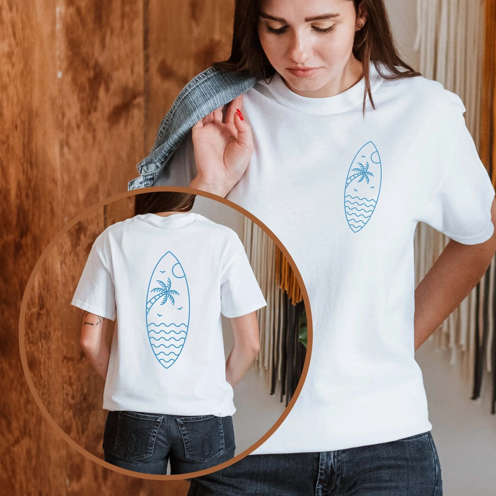 

Outdoor Surfers Street Trendy Clothing Pattern Printing Summer Luxury Brand Pure Cotton Men's and Women's T-shirts Short Sleeves