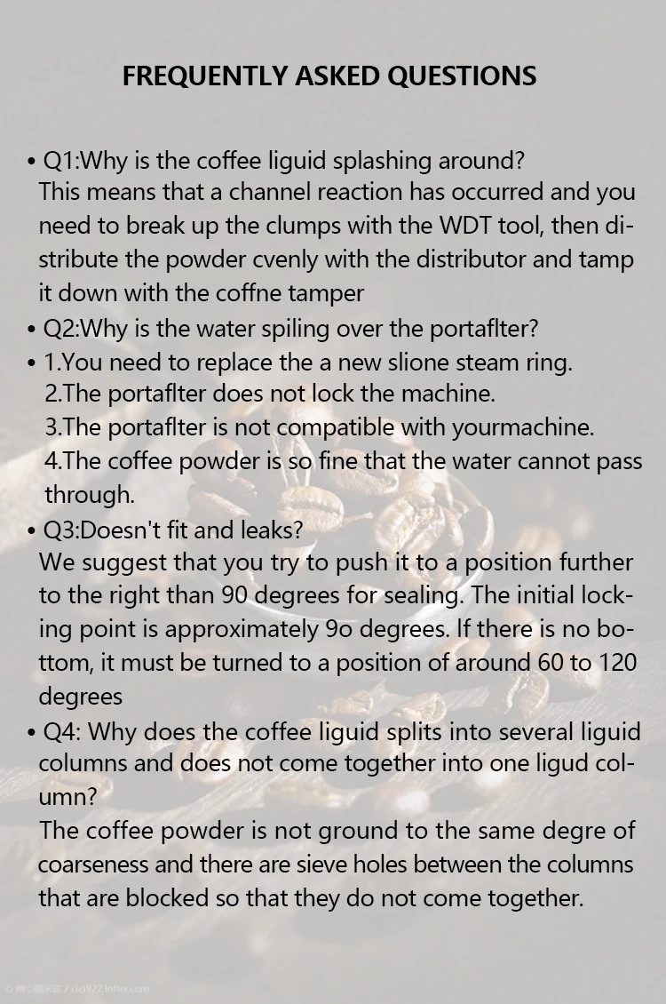 Kaffee-Siebträger mit Doppelauslauf 51mm für Homix H11 Oster Cecotec Hibrew Ersatzfilterkorb Espressomaschinen-Zubehör – Detail 12