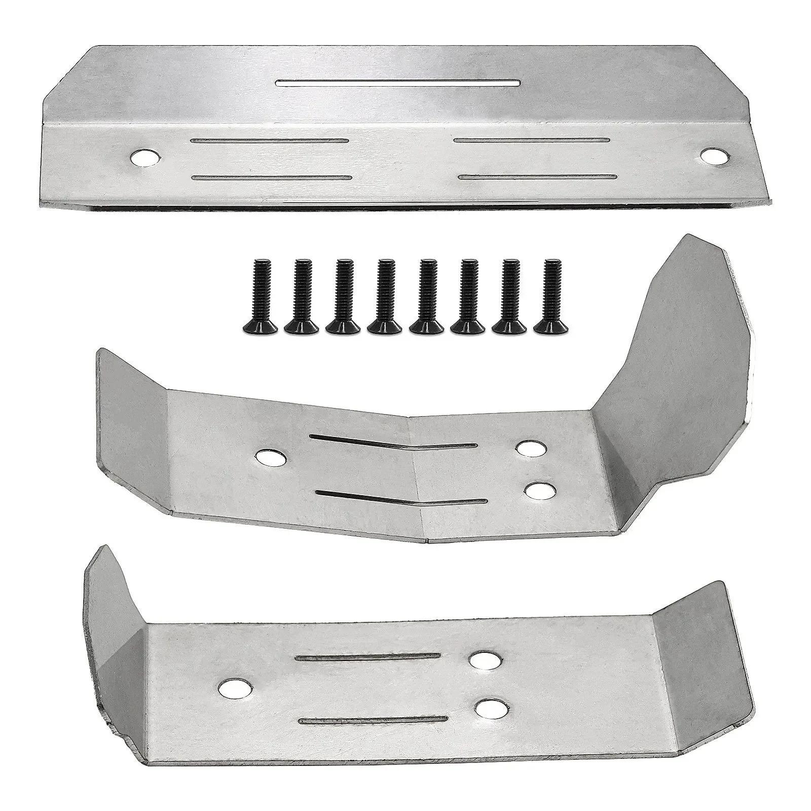 Plaque antidérapante de Protection de châssis de pare-chocs en métal d'acier inoxydable pour Traxxas Mini Maxx pièces de mise à niveau en métal Rc voiture camion Buggy