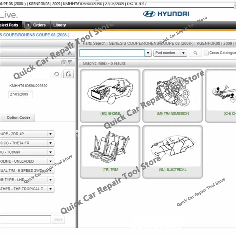 2026 hot selling newest  2025.01 for Hyundai Microcat V6 EPC Hyundai Spare Parts Catalogue