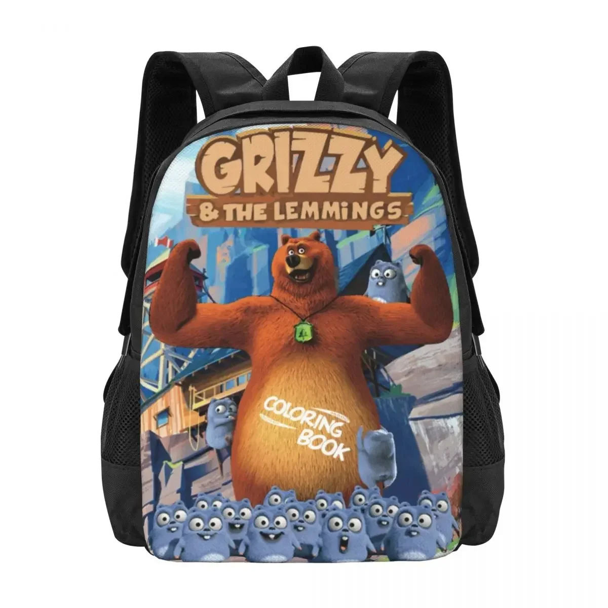 

Grizzy N Lemmings Travel Laptop Backpack, Business College School Computer Bag Gift for Men & Women