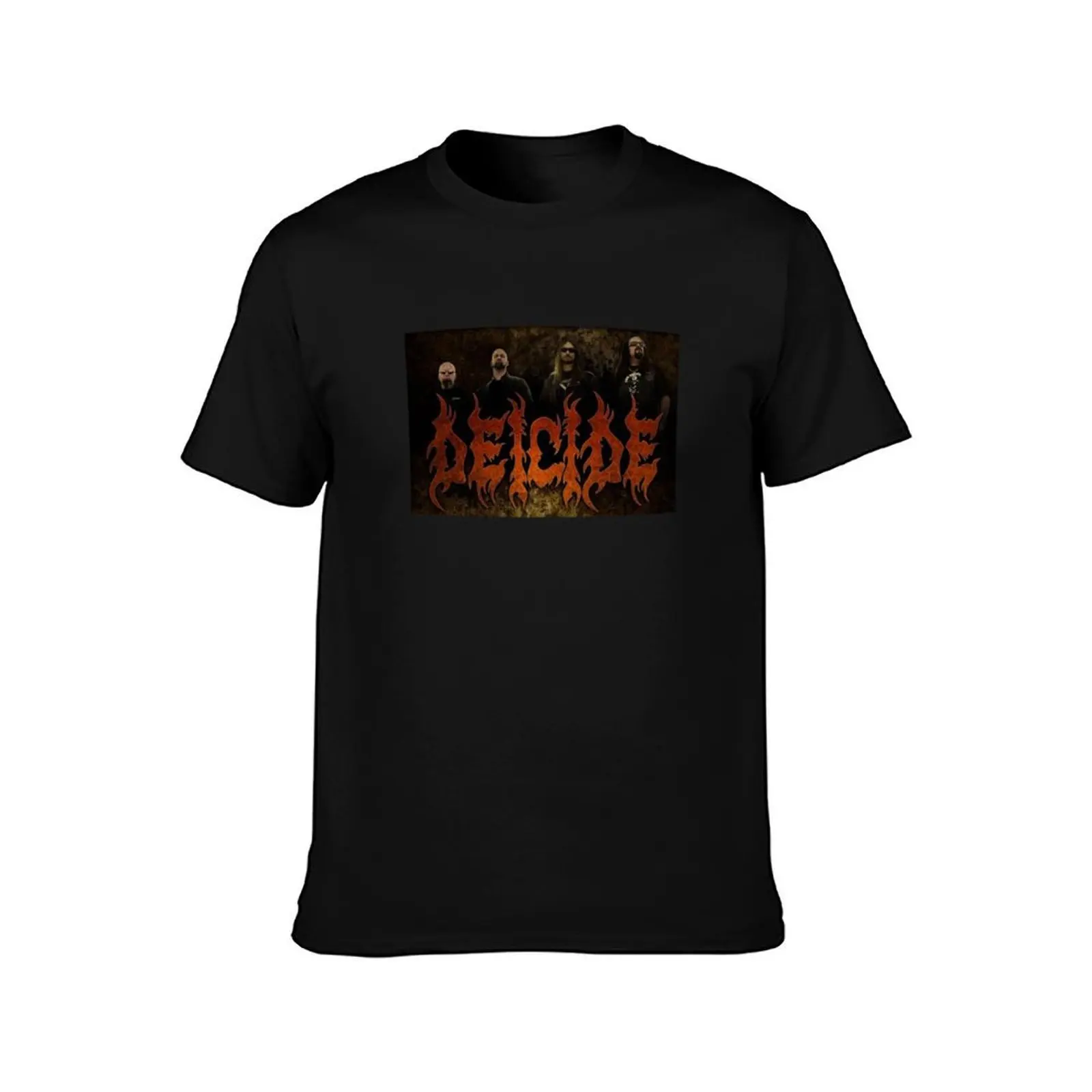 best deicide best T-Shirt, Summer Casual Cotton Tee, Oversized Streetwear Tops, Vintage Graphic Print, Loose Fit Short Sleeve