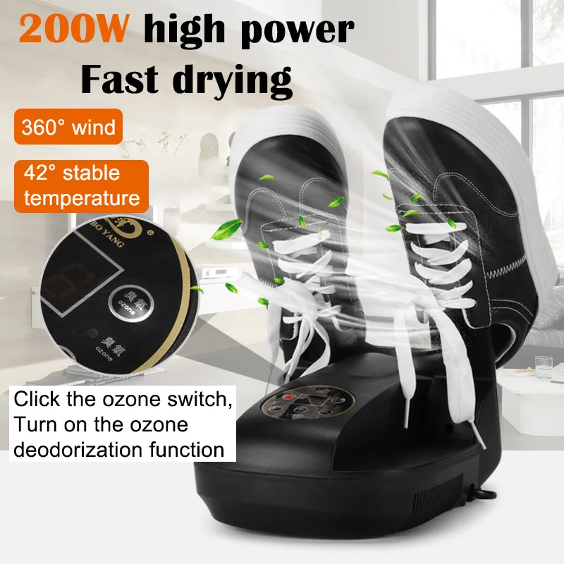 220V/110V Timed Shoe Dryer Deodorant Retractable Shoe Dryer Fast Dryer Heater Deodorizer Dehumidifier Device Foot Warmer Heater