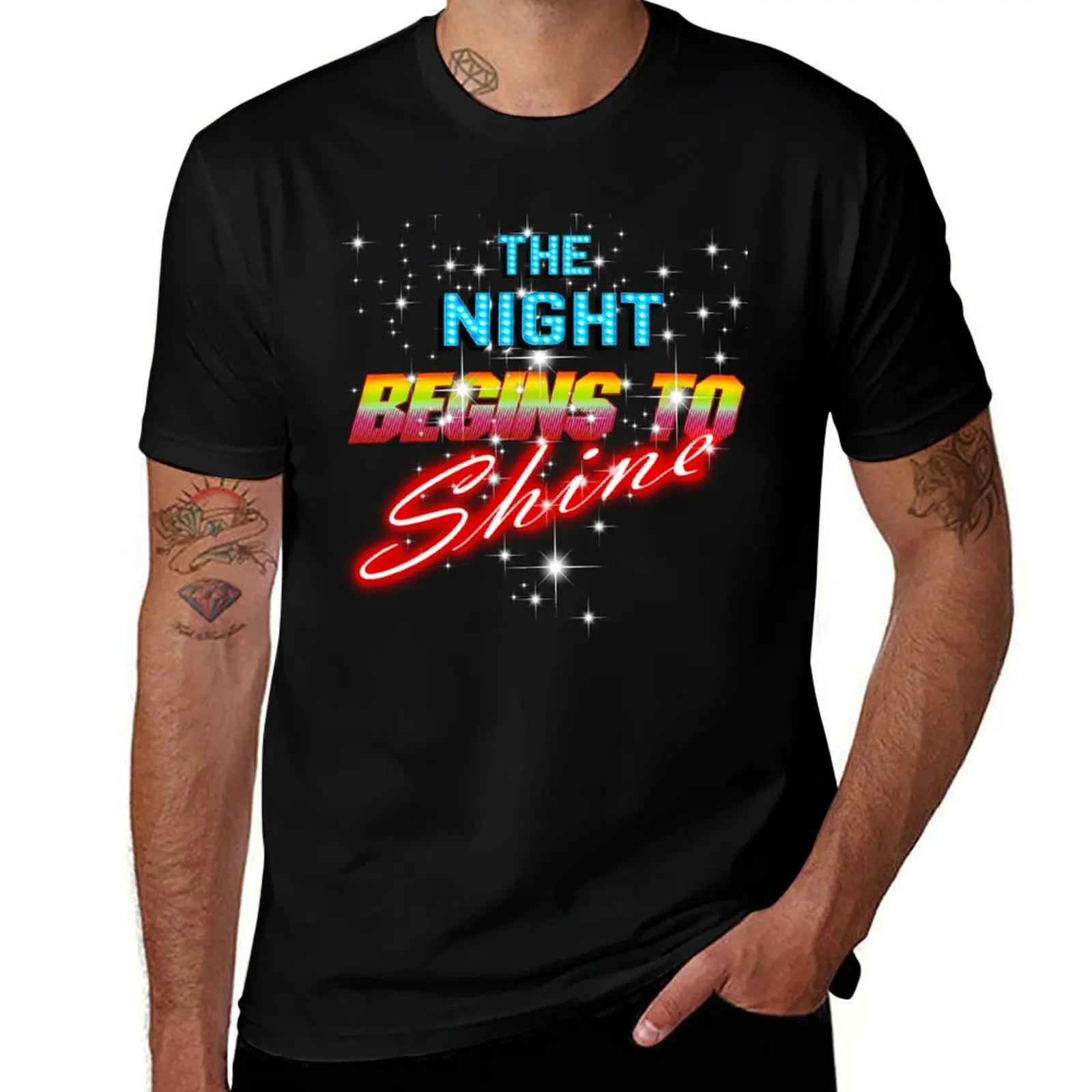 

tshirt Shine T-Shirt shirts Begins The Night humor t dark man t to man funny shirt designer T-Shirt
