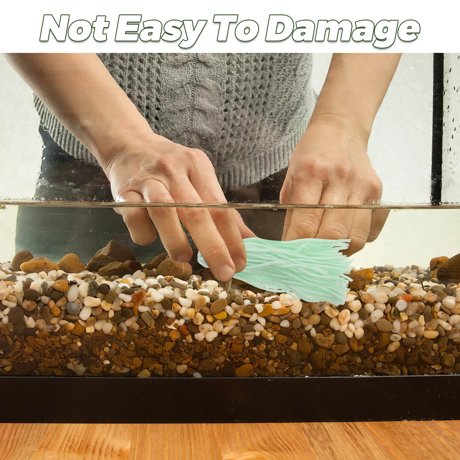 10 قطعة ممسحة التورخ لحوض السمك تربية الأسماك آمنة آمنة للمياه المواد العائمة النباتات المائية للأسماك التوريد إخفاء ديكور #6