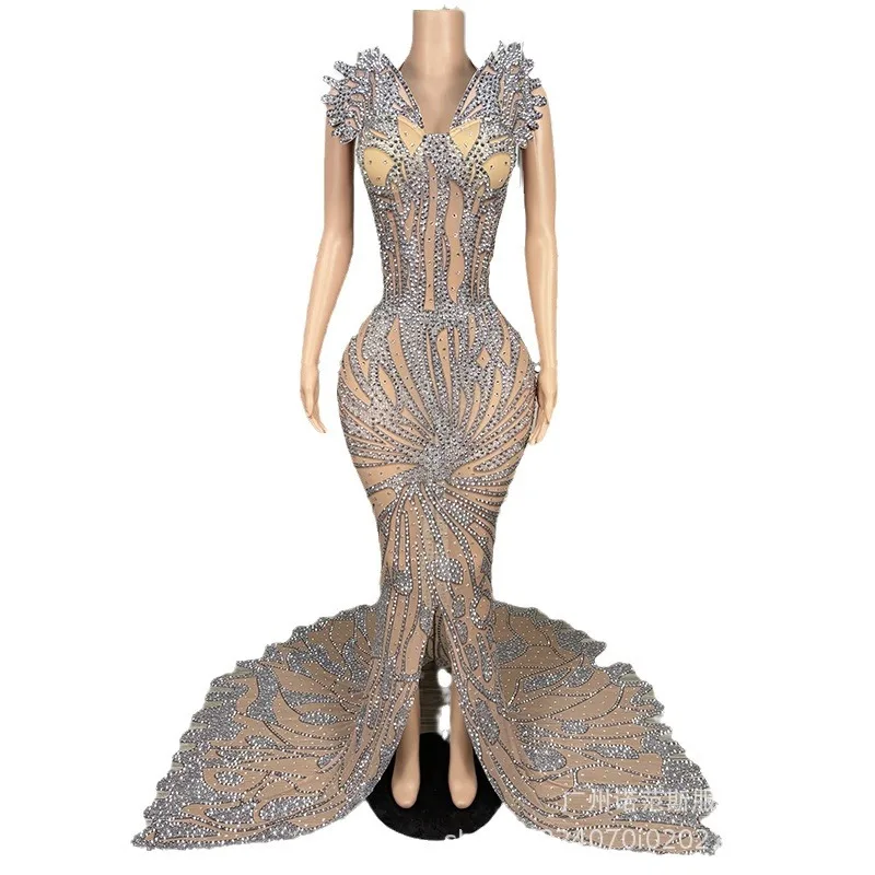 Autumn New High-end Sense Personalized Skirt Birthday Evening Wear Company Annual Meeting Fashion Party Model Catwalk Clothes