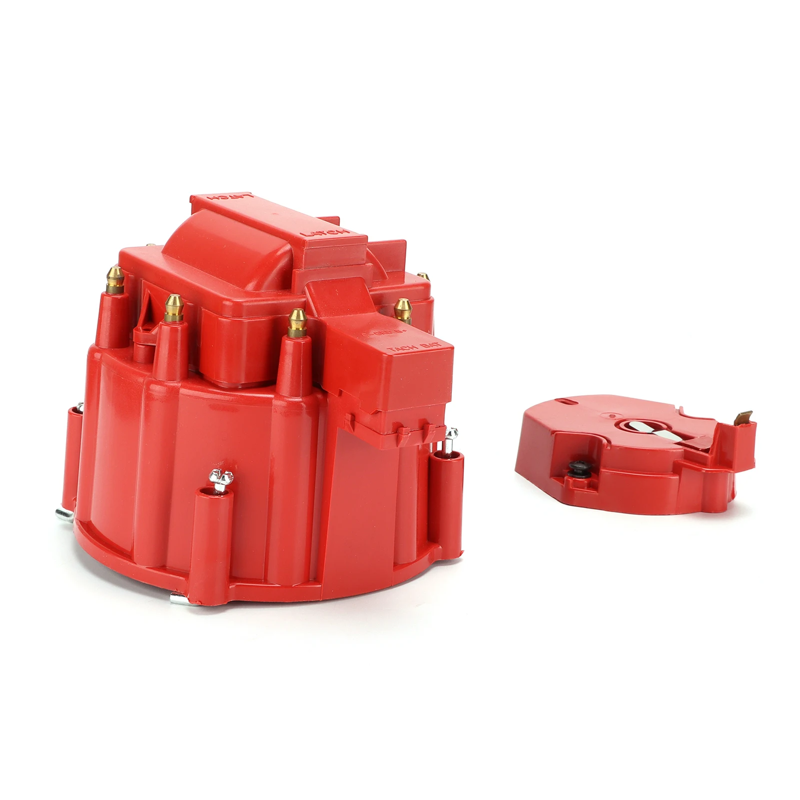 Distributor Cap with Coil Rotor Red Replacement for Chevy V8 265 283 307 327 350 383 396 400 402 427 454 472 502 Engine