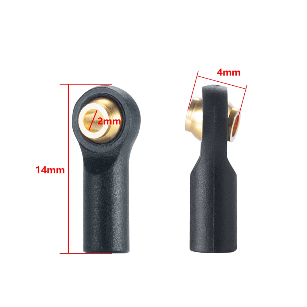 YEAHRUN 10PCS พลาสติก M2 Rod End Ball ที่วางฝักบัวปลายก้านสวมใส่ Ball ข้อต่อสำหรับ RC รถเรือเครื่องบินรถบรรทุก Buggies