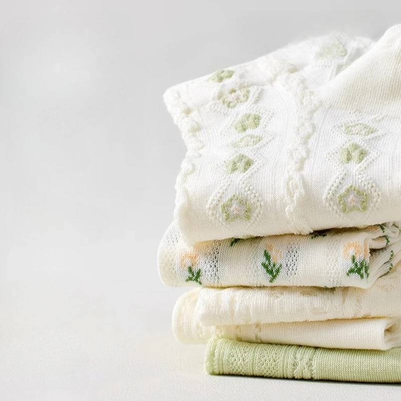 Calcetines cortos antibacterianos finos que absorben el sudor, malla de boca poco profunda, transpirables, bonitos, simples, cómodos, informales, verano 1/5