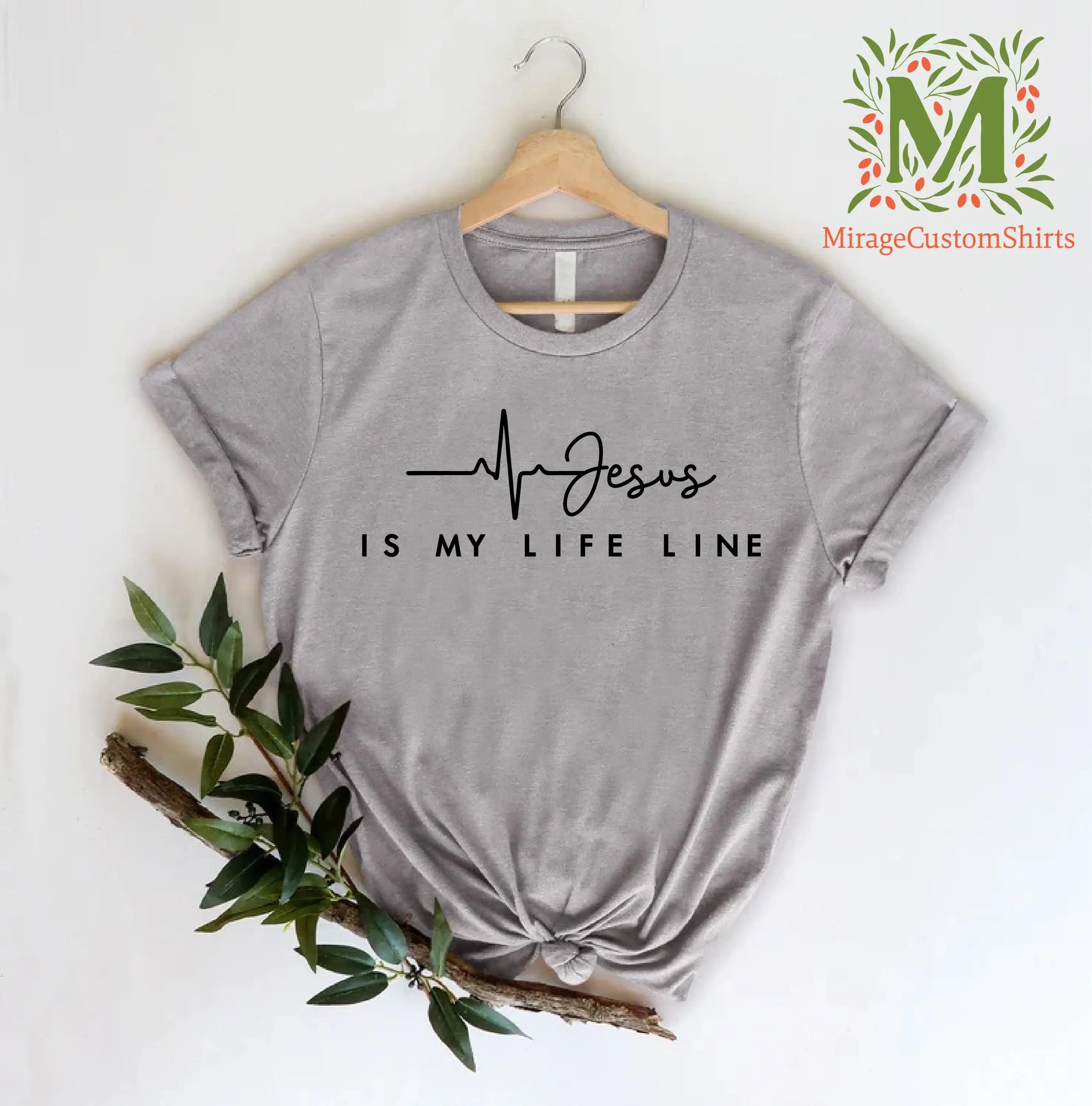 Jesus is My Life Line T Shirt for Christian Women Faith Religious Church Bible Study Inspirational