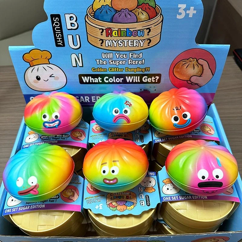 Hot Sale Realistic Colorful  Mysterious Buns Soft Fidget Toys Stress Relieving Gifts Office Desk Accessories Birthday Gifts