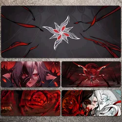 Genshin Impact Arlecchino Mousepad Mouse Pad Laptop Gaming Accessories Mousepad Large Desk Mat Computer Gamer Keyboard Rug