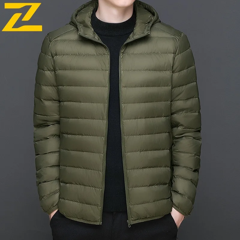 COMXZ Short Down Jacket Casual Hooded Outdoor Skiing Cold Protection Parka Fashion White Duck Down Comfortable Winter Garment