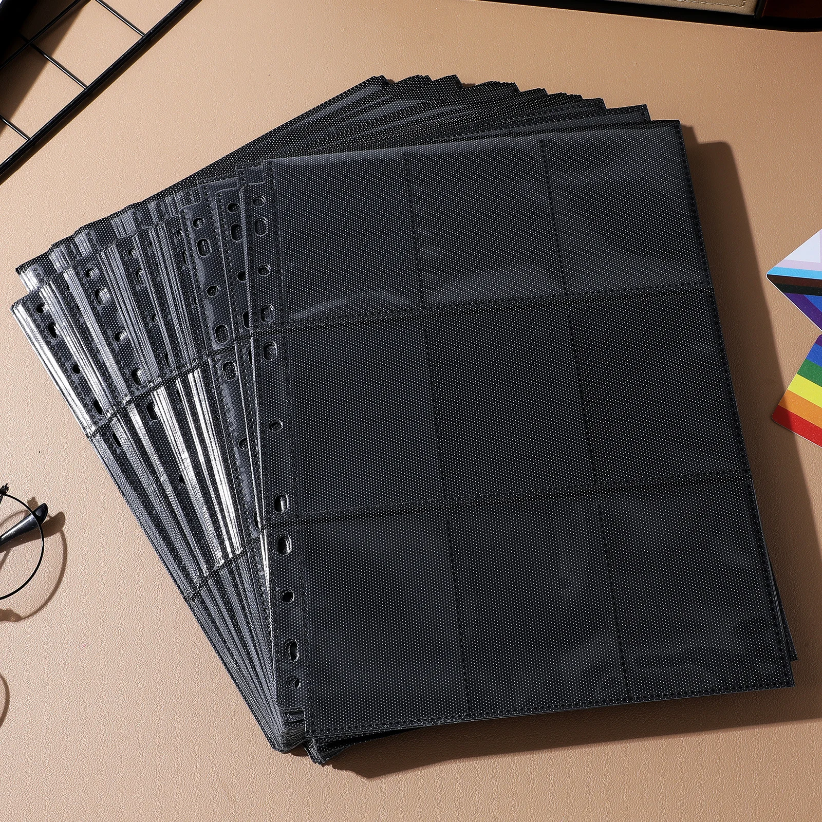 

50 Sheets Baseball Card Protectors Binder Pages with Plastic Sleeves for Cards Pp Pouch