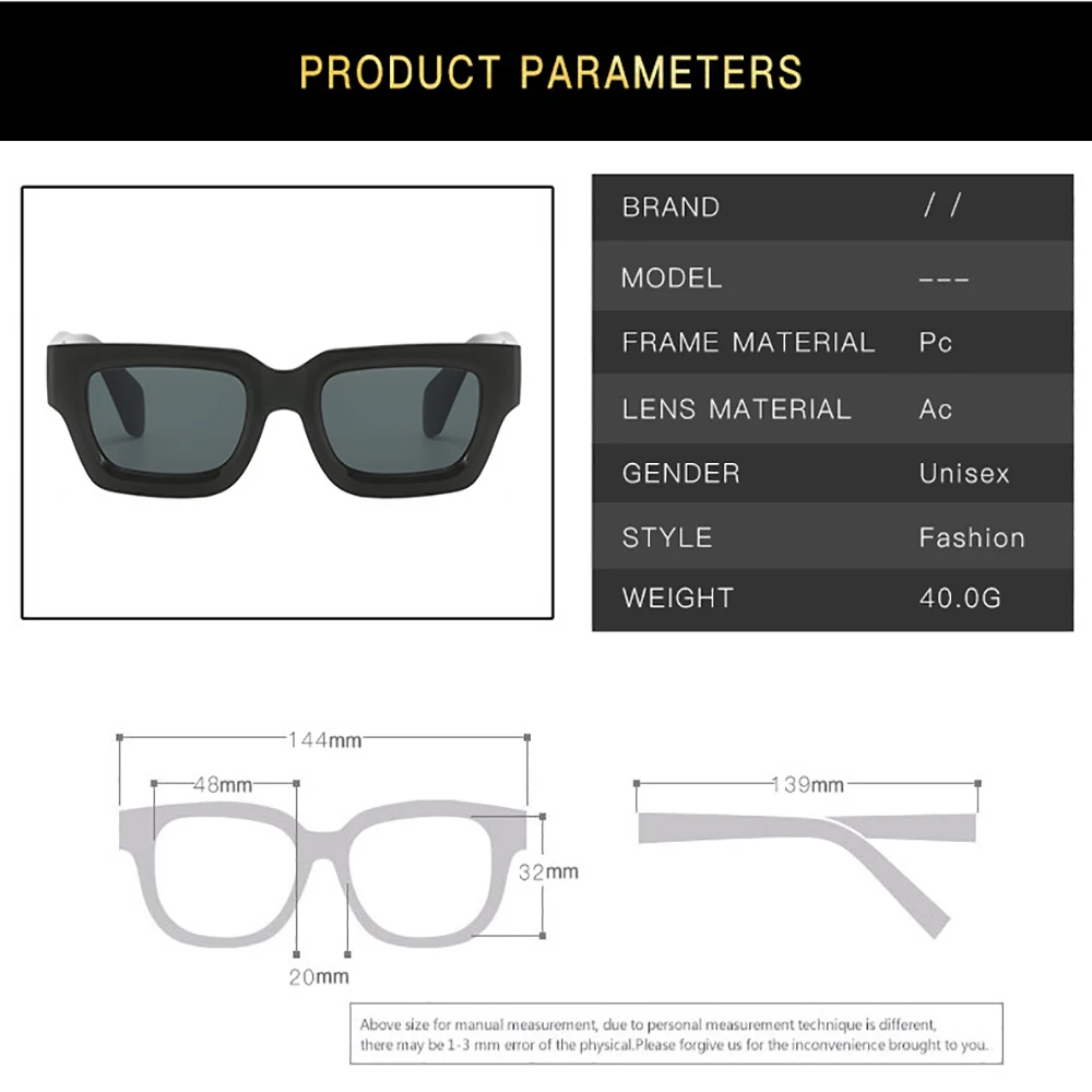 KLASSNUM Retro Square Men Sunglasses Women Brand Design Punk Sun Glasses Classic Eyewear UV400 Shades Trendy Goggles 2026 New In