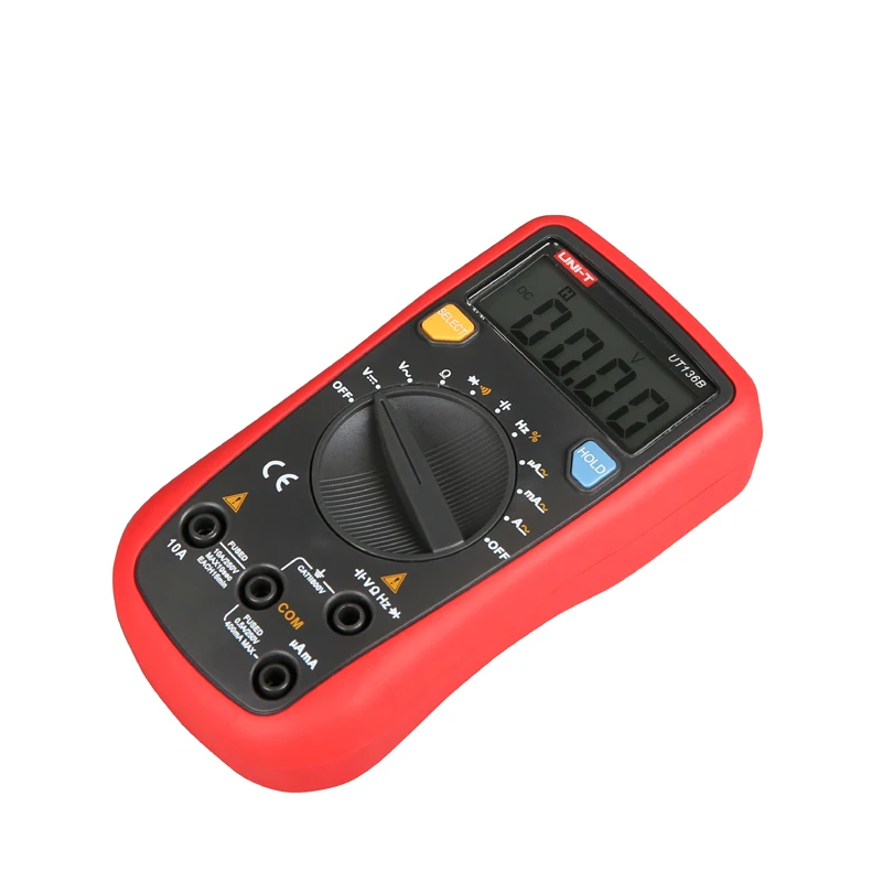 Цифровой мультиметр UT136B с ЖК-дисплеем, ручной мульти-тестер для измерения напряжения и сопротивления переменного/постоянного тока