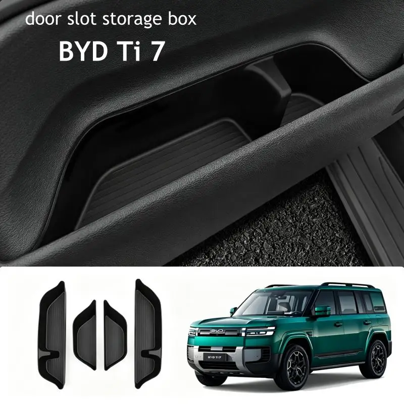 For BYD Ti 7 Ti7 Titanium 7 2026 Car Door Gate Slot Storage Box Interior Accessories