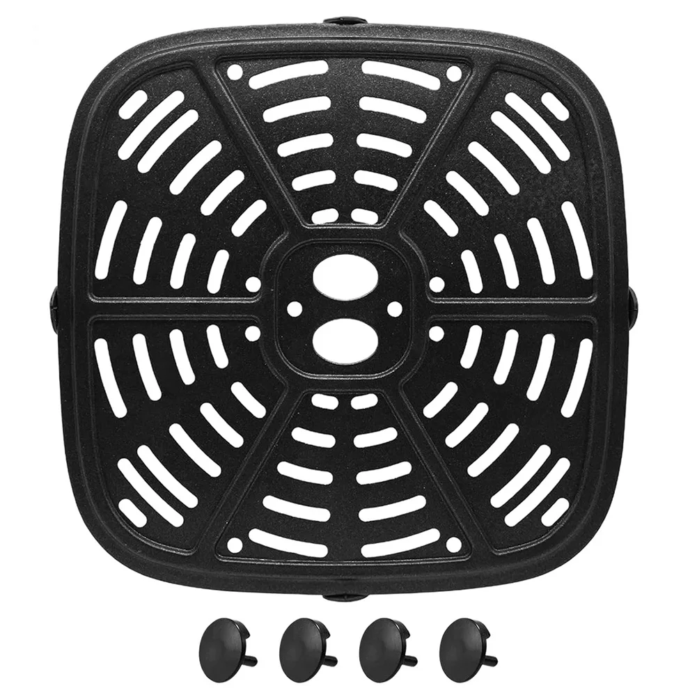 

1 Set Air Fryer Grill Plate With Air Fryer Rubber Bumpers 24*24cm For Holstein Housewares Air-Fryer,Grill Pans Replacement Parts