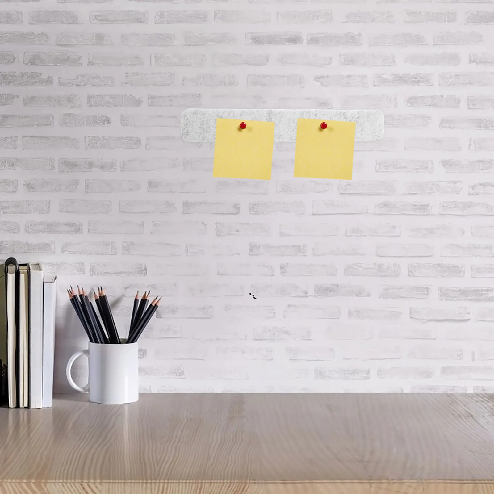 

8 Pcs Felt Bulletin Board Strips Announcement Memo Pin Small Desk Needle Plate Office Classroom Decor