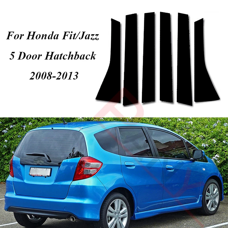 Autocollants Pour Honda Fit Jazz 5 Portes URA Back 2008 2009 2010-2012 2013, 6 Pieces/ensemble 