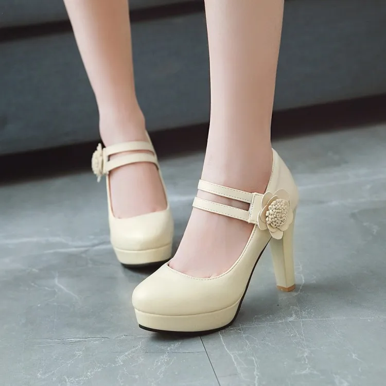 Big Size 11 12 13 14 15 16 17ladies high heels women shoes woman pumps Package the heel Package toes Shallow mouth flowers