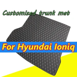 Car Trunk Mat For Hyundai Ioniq 2015~2019 Surrounded Trunk Mat Set Waterproof Protective Pads Car Accessories