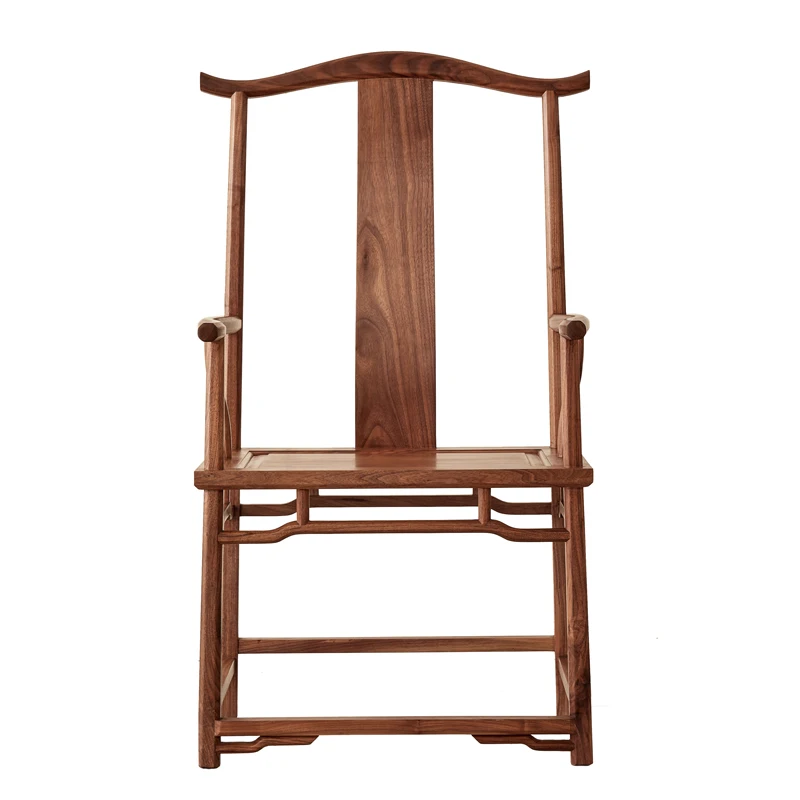 

ZL Ming Zen Furniture Solid Wood Mortise High Back Chair Four-Head Offical Hat Chair Tea Room Main Chair