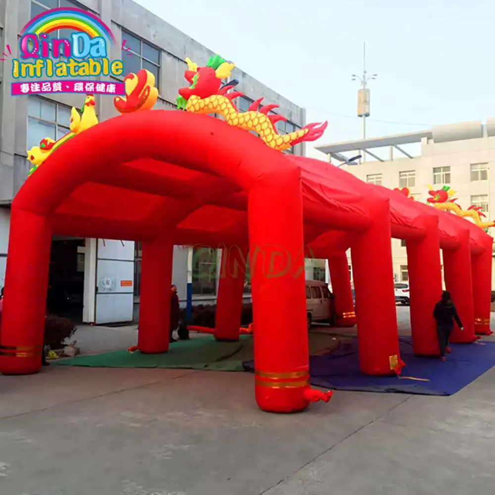 Customize Size Outdoor Wedding Party Giant Tunnel Booth Inflatable Arch Tent For Event