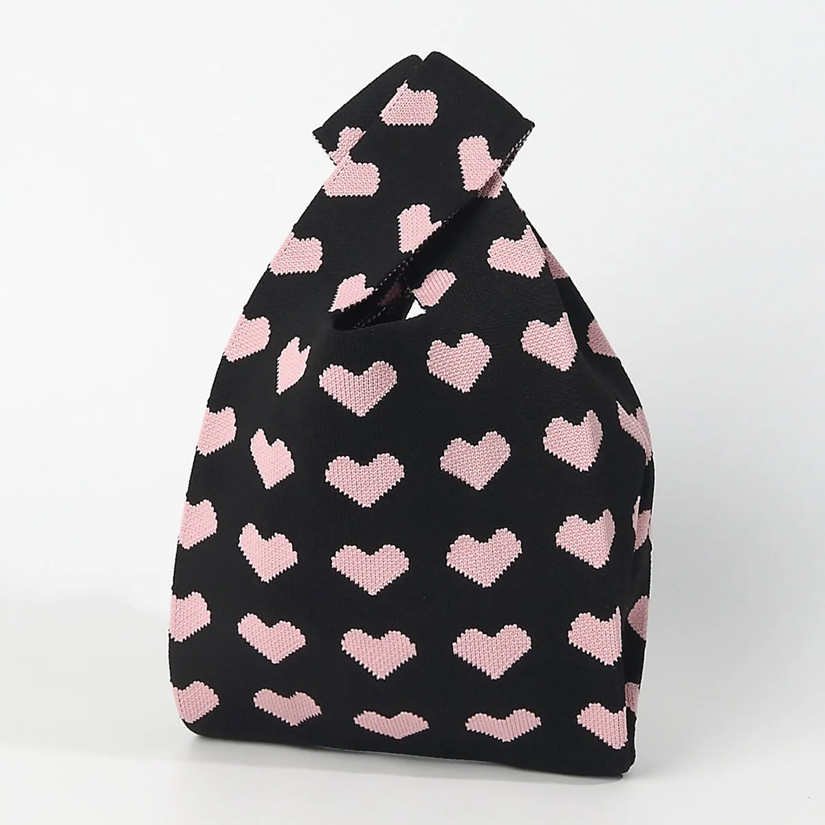 

Cute and Sweet Knitted Handbag for Girls, Can Hold Various Items Like Phones, Water Bottles, and Keys, Made of Lightweight, Foldable, and Wear-Resistant Fabric, Suitable for Daily Casual Outings, Shopping, and Photo Shoots