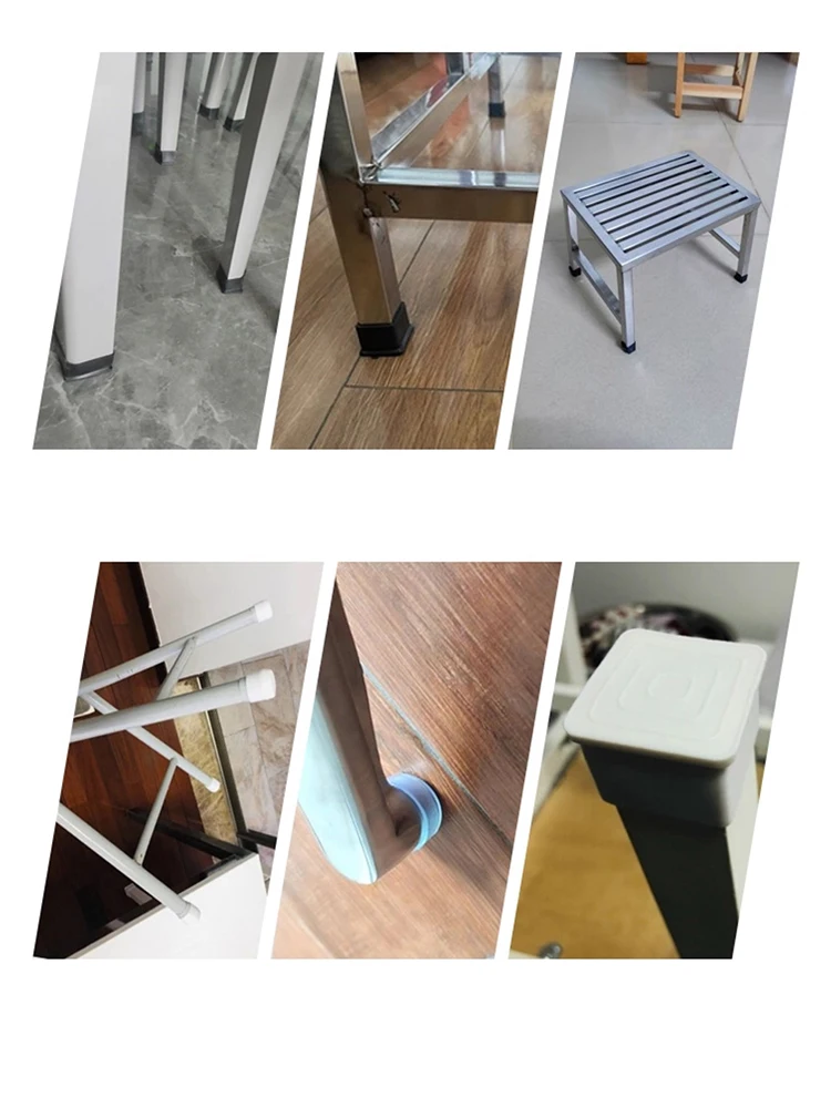 จุกปิดปลายท่อพลาสติก PP รูปทรงสี่เหลี่ยม ขนาด 15x15-100x200 มม. สำหรับท่อเหล็ก ท่อสแตนเลส ปิดปลายขาเฟอร์นิเจอร์ ป้องกันการลื่น