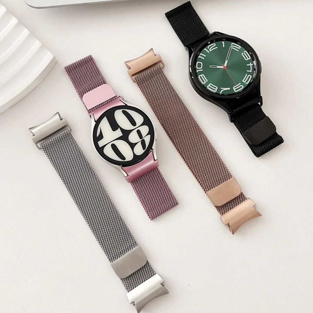 Bänder für Samsung Galaxy Watch 7 4/5/5 pro 44 mm 40 mm 20 mm Milanaise-Loop-Armband Galaxy Watch 4-6 Classic 43 mm 47 mm Band ohne Lücken